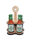 Kit Molhos de Pimenta 60ml no Suporte